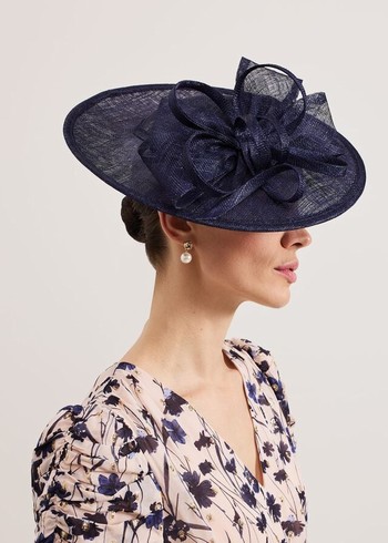 Phase Eight Navy Bow Disc Fascinator Hats Navy USA | 8452301-CG